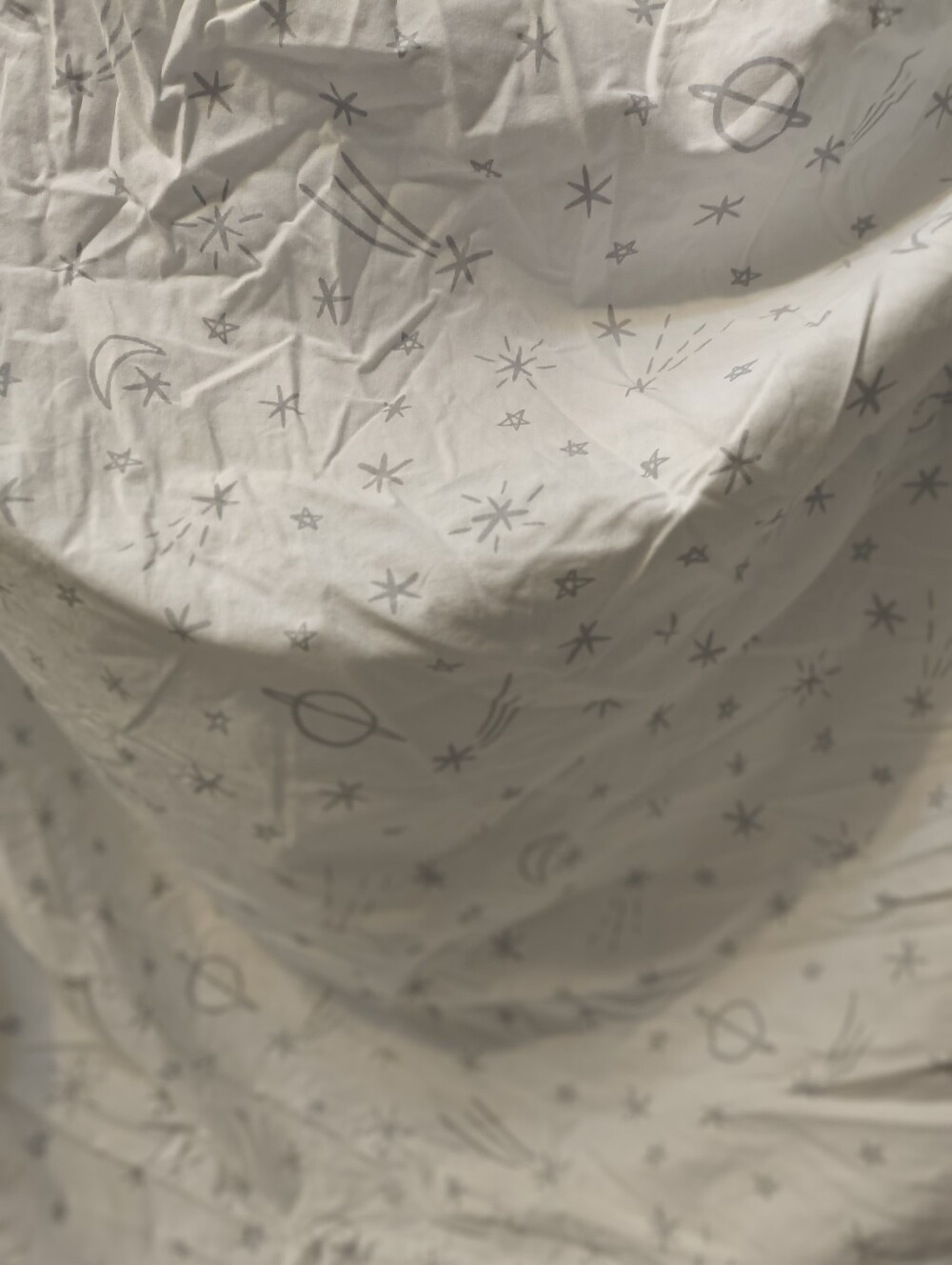 Crate&Barrel Kids Organic Cotton Twin Flat & Fitted Sheet Set Celestial Gray - Picture 4 of 10